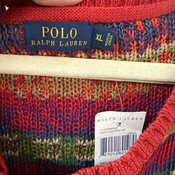 Ralph Lauren Red Multicolor Beacon blanket dress - Picture 3 of 7